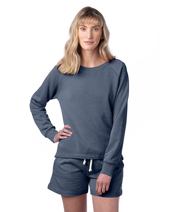 Women's tie - front hoodie in a lightweight fabric for summer layering8626NM - Alternative Ladies Lazy Day Pullover | Dark Navy Women's tie - front hoodie in a lightweight fabric for summer layering8626NM - Alternative Ladies Lazy Day Pullover | Dark Navy