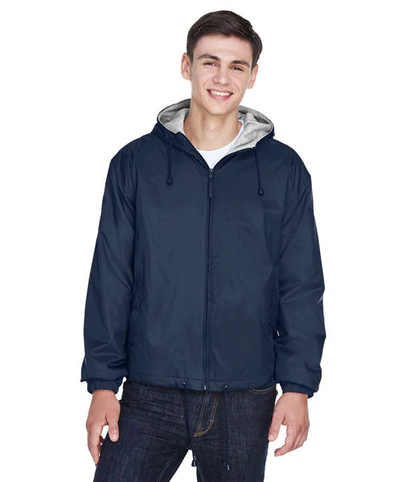 Women's zip - up sweatshirt in pastel blue for a soft and stylish outfit8915 - UltraClub Adult Fleece Lined Hooded Jacket | Navy Women's zip - up sweatshirt in pastel blue for a soft and stylish outfit8915 - UltraClub Adult Fleece Lined Hooded Jacket | Navy