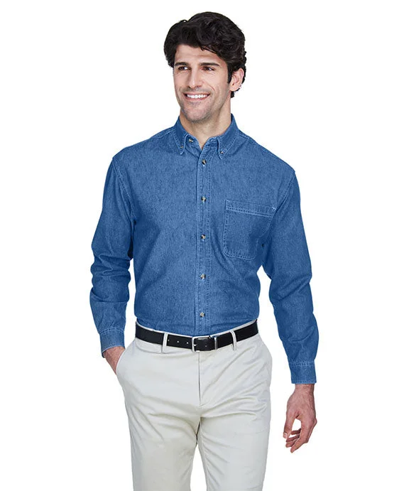 8960 - UltraClub Mens Cypress Denim Shirt with Pocket | Indigo