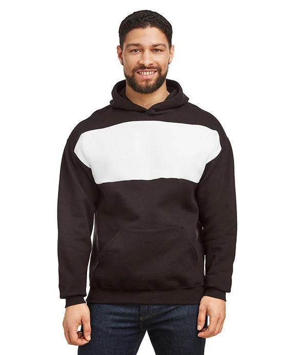Women's tie - dye hoodie in bright colors for a retro and eye - catching style98CR - Jerzees Unisex NuBlend Billboard Hooded Sweatshirt | Black Ink/White Women's tie - dye hoodie in bright colors for a retro and eye - catching style98CR - Jerzees Unisex NuBlend Billboard Hooded Sweatshirt | Black Ink/White