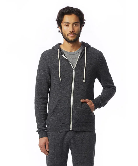 Women's long - sleeve cropped sweatshirt with ribbed cuffs for a snug fitAA9590 - Alternative Unisex Rocky Eco-Fleece Zip Hoodie | Eco Black Women's long - sleeve cropped sweatshirt with ribbed cuffs for a snug fitAA9590 - Alternative Unisex Rocky Eco-Fleece Zip Hoodie | Eco Black