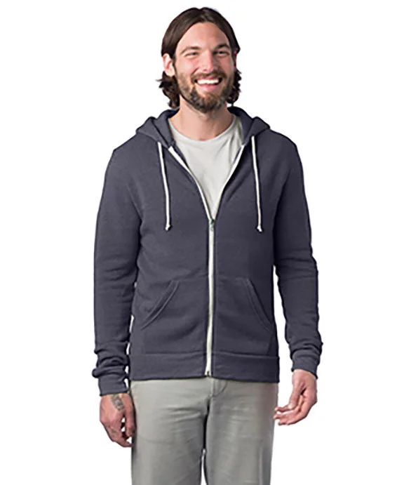 Women's tie - front hoodie in a lightweight fabric for summer layeringAA9590 - Alternative Unisex Rocky Eco-Fleece Zip Hoodie | Eco True Navy Women's tie - front hoodie in a lightweight fabric for summer layeringAA9590 - Alternative Unisex Rocky Eco-Fleece Zip Hoodie | Eco True Navy