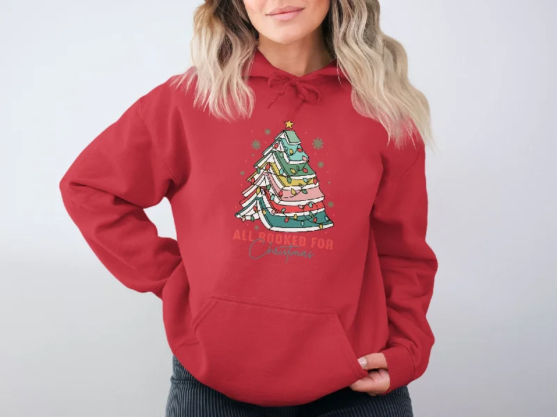 All Booked for Christmas Cotton Hoodie