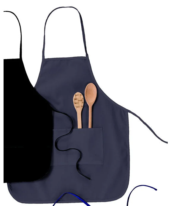 APR52 - Big Accessories Two-Pocket 28 inch Apron | Navy