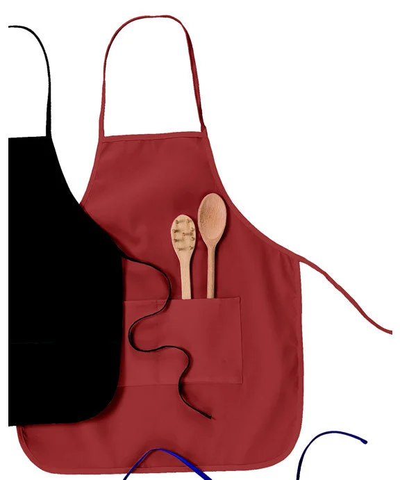 APR52 - Big Accessories Two-Pocket 28 inch Apron | Red