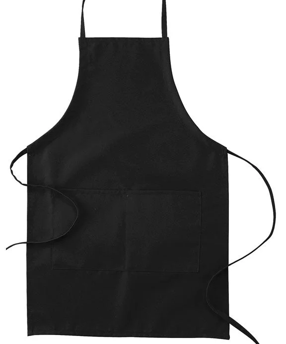 APR53 - Big Accessories Two-Pocket 30 inch Apron | Black