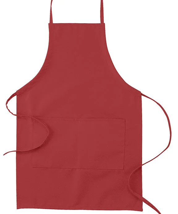 APR53 - Big Accessories Two-Pocket 30 inch Apron | Red