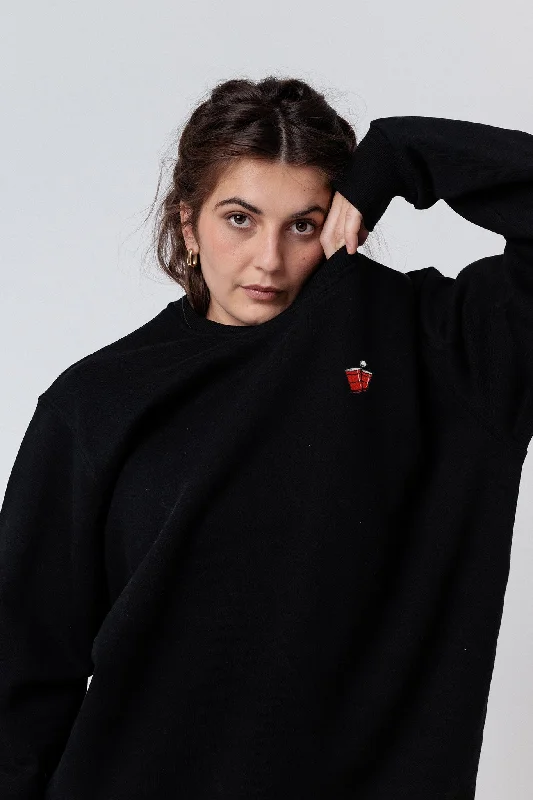Women's oversized cropped hoodie with drawstrings for a trendy lookBeerpong | Besticker Bio Baumwoll Frauen Pullover Women's oversized cropped hoodie with drawstrings for a trendy lookBeerpong | Besticker Bio Baumwoll Frauen Pullover