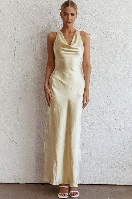 Lace - Embellished Women Dress for an Elegant and Sophisticated AppearanceCassiopeia Open Back Maxi Dress Butter Lace - Embellished Women Dress for an Elegant and Sophisticated AppearanceCassiopeia Open Back Maxi Dress Butter
