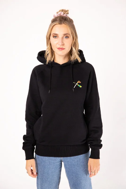 Women's color - block hoodie combining bold hues for a fashion - forward statementChampagnersäbel | Bestickter Bio-Baumwoll Frauen Hoodie Women's color - block hoodie combining bold hues for a fashion - forward statementChampagnersäbel | Bestickter Bio-Baumwoll Frauen Hoodie