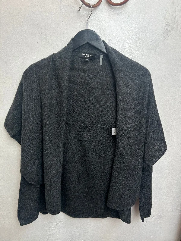 Women's long - line cardigan jackets in a soft knit for a cozy and elegant lookCharcoal Organic Circle Cardigan Women's long - line cardigan jackets in a soft knit for a cozy and elegant lookCharcoal Organic Circle Cardigan