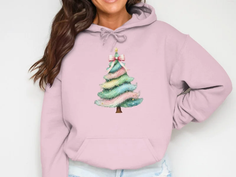 Women's crew - neck sweatshirt in a heather gray shade for a classic and versatile optionChristmas Tree Cotton Hoodie Women's crew - neck sweatshirt in a heather gray shade for a classic and versatile optionChristmas Tree Cotton Hoodie