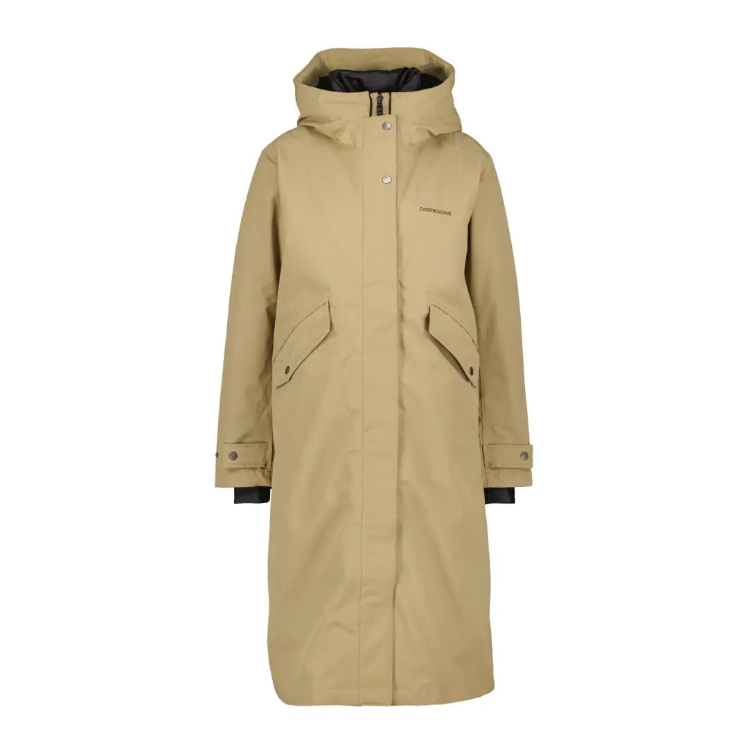 Women's long - line cardigan jackets in a soft knit for a cozy and elegant lookDidriksons Mia Long Womens Parka Women's long - line cardigan jackets in a soft knit for a cozy and elegant lookDidriksons Mia Long Womens Parka