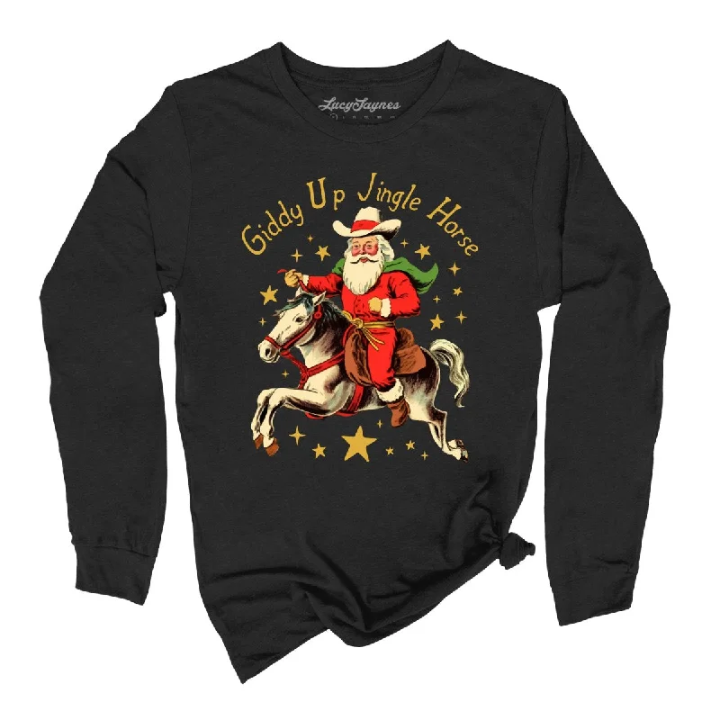 Giddy Up Jingle Horse Long Sleeve Tee