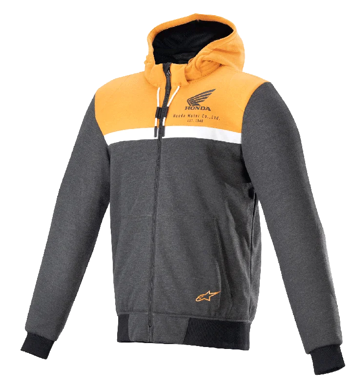 Women's cropped down jackets in bold colors for a sporty and fashionable winter outfitHonda Chrome Street Hoodie