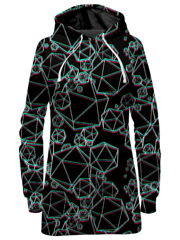 Women's sweatshirt with a mesh panel insert for breathability during workoutsIcosahedron Madness Glitch Hoodie Dress Women's sweatshirt with a mesh panel insert for breathability during workoutsIcosahedron Madness Glitch Hoodie Dress