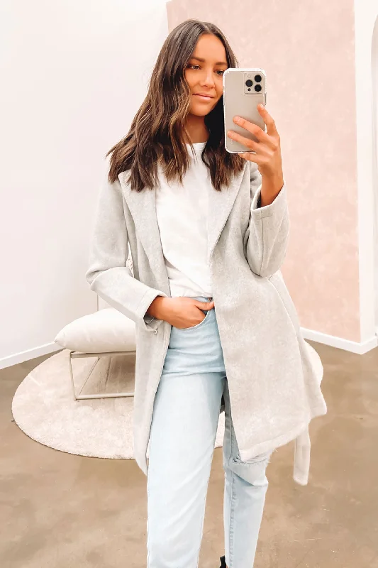 Women's military - style jackets with epaulets for a tough and fashionable appearanceJacinta Coat Grey Women's military - style jackets with epaulets for a tough and fashionable appearanceJacinta Coat Grey