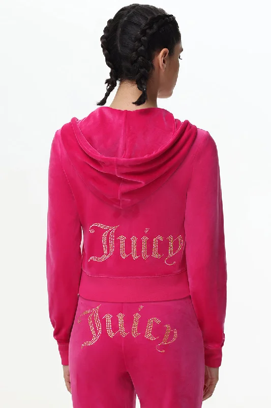 Women's hoodie with a glittery print for a glamorous and sparkly appearanceTechnicolor Big Bling Velour Hoodie Women's hoodie with a glittery print for a glamorous and sparkly appearanceTechnicolor Big Bling Velour Hoodie