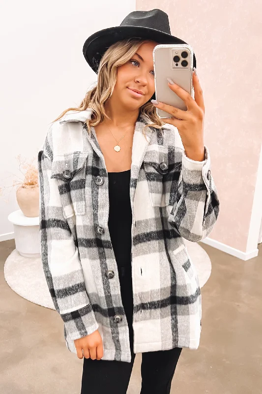 Women's shearling - lined suede jackets for ultimate warmth and luxuryLilith Shacket Black Grey Women's shearling - lined suede jackets for ultimate warmth and luxuryLilith Shacket Black Grey