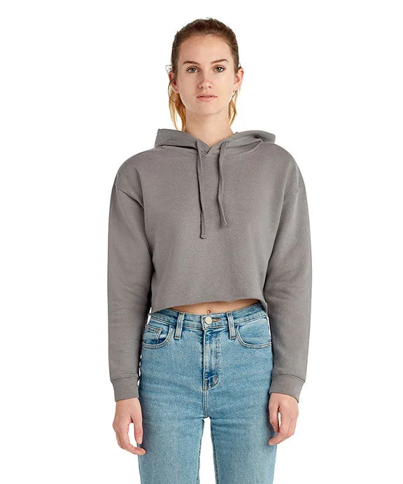 Women's cropped sweatshirt with a slogan graphic for a fun and expressive lookLS12000 - Lane Seven Ladies Cropped Fleece Hoodie | Storm Women's cropped sweatshirt with a slogan graphic for a fun and expressive lookLS12000 - Lane Seven Ladies Cropped Fleece Hoodie | Storm