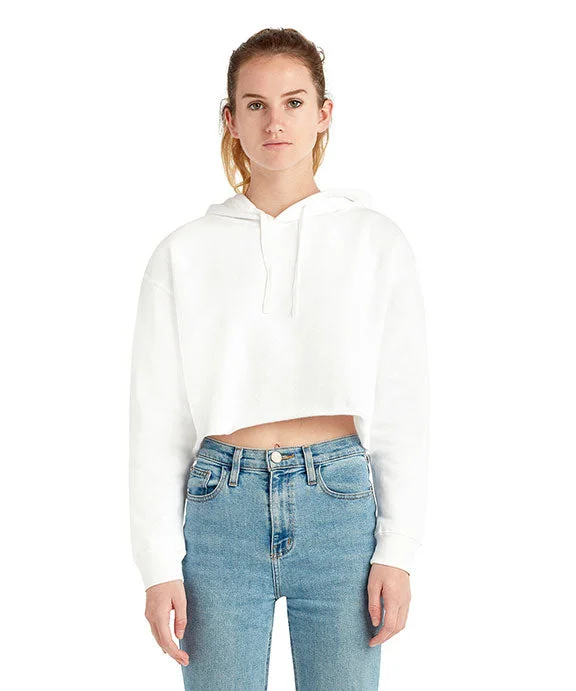 Women's hoodie with a glittery print for a glamorous and sparkly appearanceLS12000 - Lane Seven Ladies Cropped Fleece Hoodie | White Women's hoodie with a glittery print for a glamorous and sparkly appearanceLS12000 - Lane Seven Ladies Cropped Fleece Hoodie | White