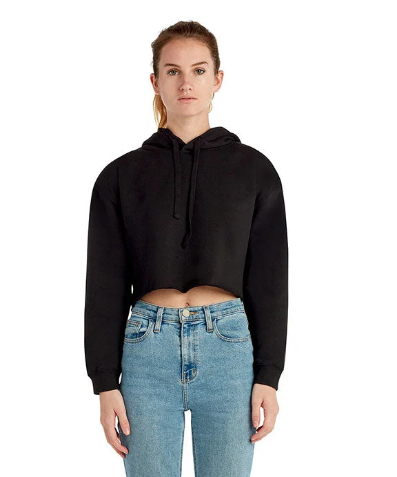 Women's mock - neck sweatshirt made of moisture - wicking material for fitness useLS12000 - Lane Seven Ladies Cropped Fleece Hoodie Women's mock - neck sweatshirt made of moisture - wicking material for fitness useLS12000 - Lane Seven Ladies Cropped Fleece Hoodie