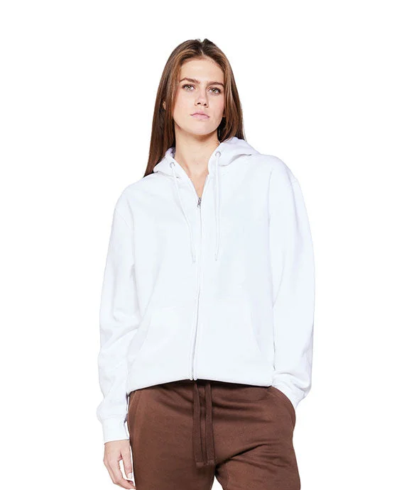 Women's crew - neck sweatshirt in a heather gray shade for a classic and versatile optionLS14003 - Lane Seven Unisex Premium Full-Zip Hooded Sweatshirt | White Women's crew - neck sweatshirt in a heather gray shade for a classic and versatile optionLS14003 - Lane Seven Unisex Premium Full-Zip Hooded Sweatshirt | White