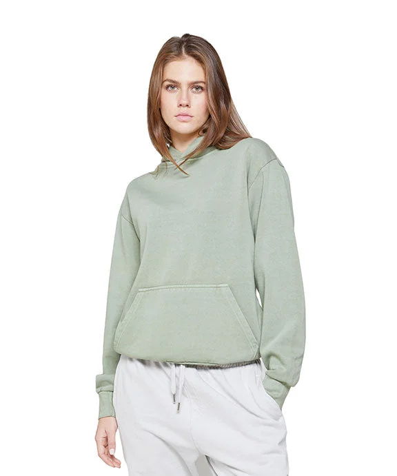 Women's cropped sweatshirt with a lace - trimmed hem for a romantic lookLS16001 - Lane Seven Unisex Urban Pullover Hooded Sweatshirt | Oil Green Women's cropped sweatshirt with a lace - trimmed hem for a romantic lookLS16001 - Lane Seven Unisex Urban Pullover Hooded Sweatshirt | Oil Green