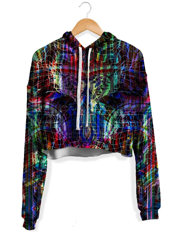 Women's quarter - zip sweatshirt made of organic cotton for eco - conscious fashionManifest Processor Fleece Crop Hoodie