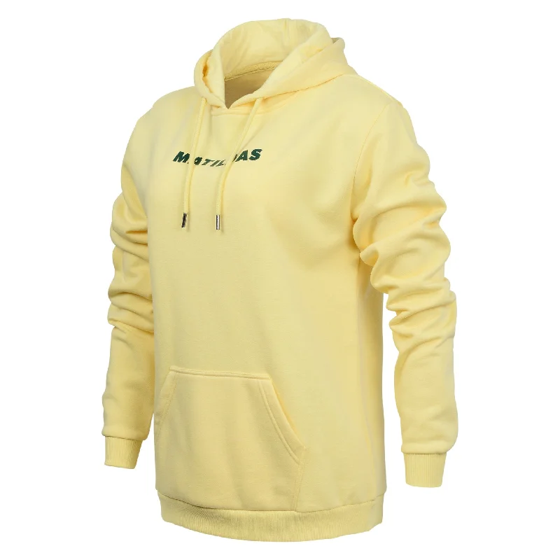 Women's color - block hoodie combining bold hues for a fashion - forward statementMATILDAS WOMENS GOLD PUFF PRINT HOODIE Women's color - block hoodie combining bold hues for a fashion - forward statementMATILDAS WOMENS GOLD PUFF PRINT HOODIE