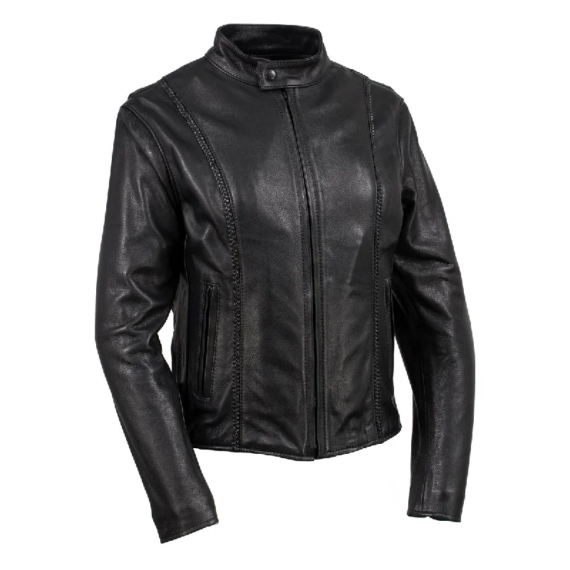 Women's long - length wool blend jackets for a warm and stylish winter lookMilwaukee Leather USA MADE MLJKL5002 Women's Black 'Pristine' Premium Motorcycle Leather Jacket Women's long - length wool blend jackets for a warm and stylish winter lookMilwaukee Leather USA MADE MLJKL5002 Women's Black 'Pristine' Premium Motorcycle Leather Jacket