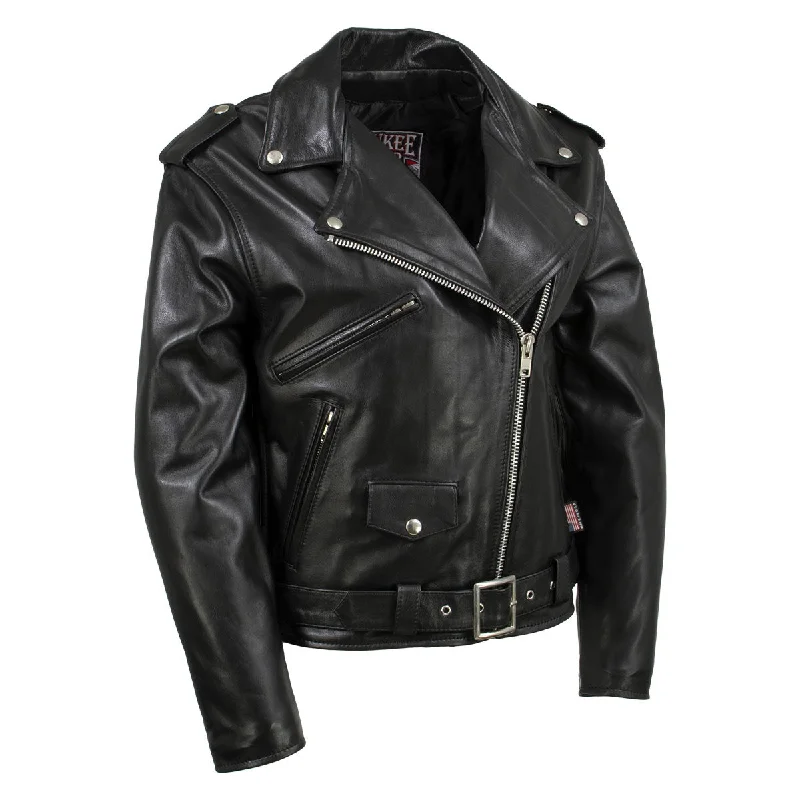Women's denim jackets with distressed details for a casual and edgy lookMilwaukee Leather USA MADE MLJKL5004 Women's Black 'The Flaunt' Premium Classic Motorcycle Style Leather Jacket Women's denim jackets with distressed details for a casual and edgy lookMilwaukee Leather USA MADE MLJKL5004 Women's Black 'The Flaunt' Premium Classic Motorcycle Style Leather Jacket