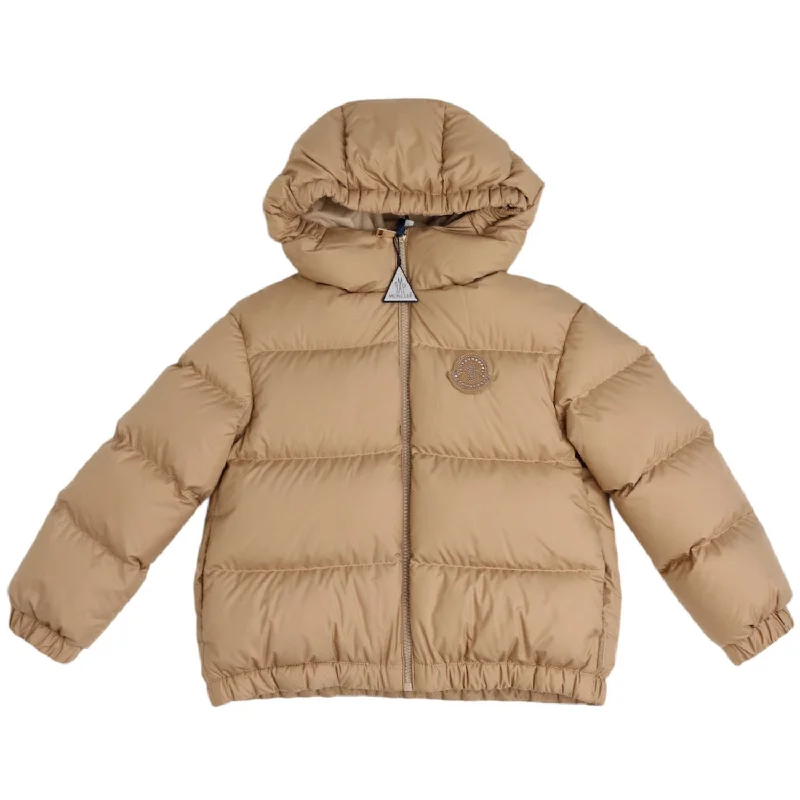 Women's double - breasted tweed jackets in classic colors for a sophisticated office lookMoncler Khaki Claritia Jacket Women's double - breasted tweed jackets in classic colors for a sophisticated office lookMoncler Khaki Claritia Jacket