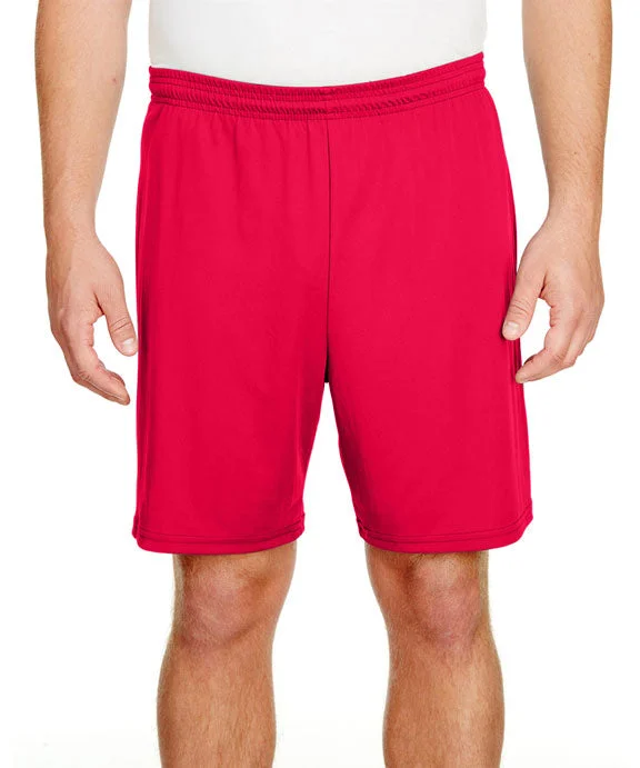 N5244 - A4 Adult 7 Inch Inseam Cooling Performance Shorts | Scarlet