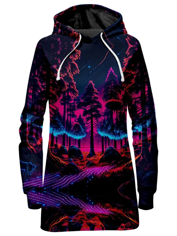 Women's graphic - printed sweatshirt featuring floral patterns for a feminine touchNeon Forest Hoodie Dress Women's graphic - printed sweatshirt featuring floral patterns for a feminine touchNeon Forest Hoodie Dress