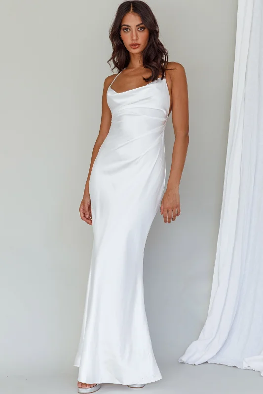 Halter Neck Women Dress to Show Off the Shoulders and NecklinePalma Low Back Strappy Maxi Dress White Halter Neck Women Dress to Show Off the Shoulders and NecklinePalma Low Back Strappy Maxi Dress White