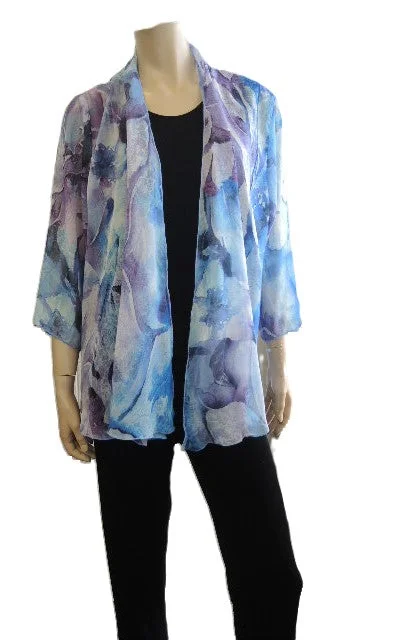 Women's denim jackets with distressed details for a casual and edgy lookParty Girl Printed Chiffon Jacket Women's denim jackets with distressed details for a casual and edgy lookParty Girl Printed Chiffon Jacket