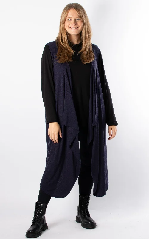 Women's trench coats with a removable belt for customizable stylingRae Waistcoat | Navy Women's trench coats with a removable belt for customizable stylingRae Waistcoat | Navy