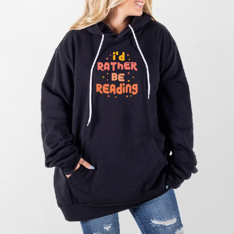 Women's mock - neck sweatshirt made of moisture - wicking material for fitness useRather Be Reading Giant Hoodie Women's mock - neck sweatshirt made of moisture - wicking material for fitness useRather Be Reading Giant Hoodie