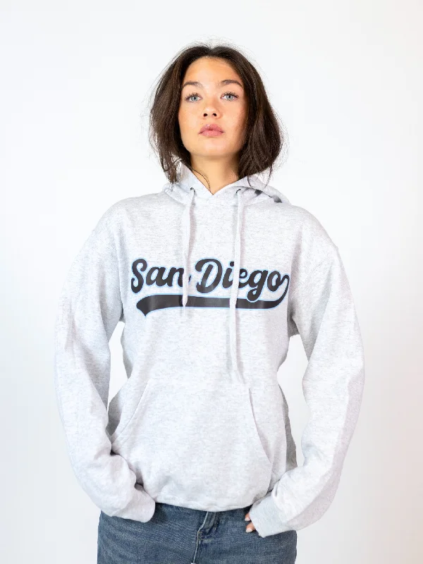 Women's sweatshirt with a mesh panel insert for breathability during workoutsSAN DIEGO HOODIE - GRÅ Women's sweatshirt with a mesh panel insert for breathability during workoutsSAN DIEGO HOODIE - GRÅ