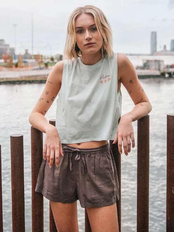 Women's long - line cardigan jackets in a soft knit for a cozy and elegant lookStone Hour Crop Tank - Chlorine Women's long - line cardigan jackets in a soft knit for a cozy and elegant lookStone Hour Crop Tank - Chlorine