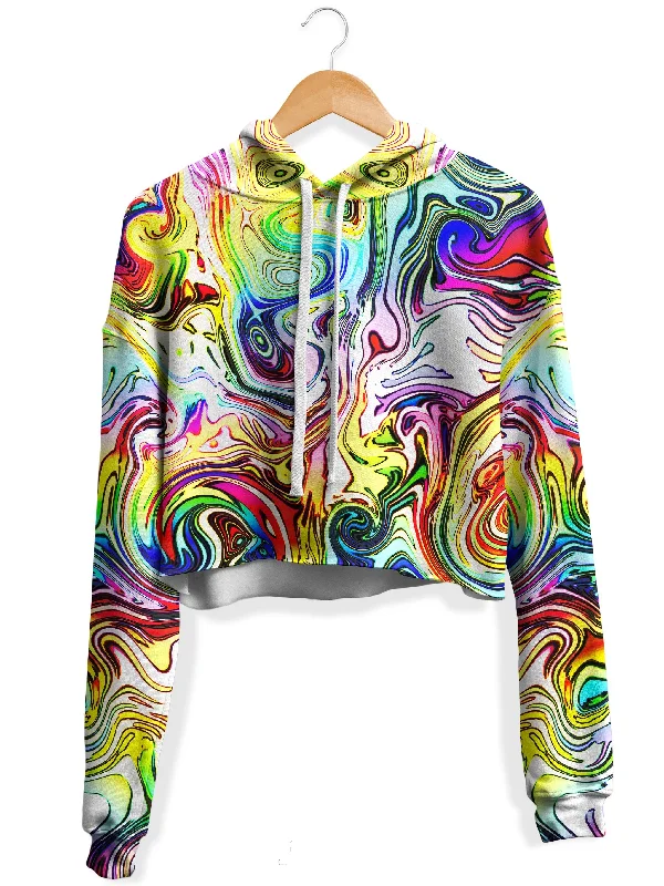 Women's long - sleeve cropped sweatshirt with ribbed cuffs for a snug fitSwirly Gig Fleece Crop Hoodie Women's long - sleeve cropped sweatshirt with ribbed cuffs for a snug fitSwirly Gig Fleece Crop Hoodie