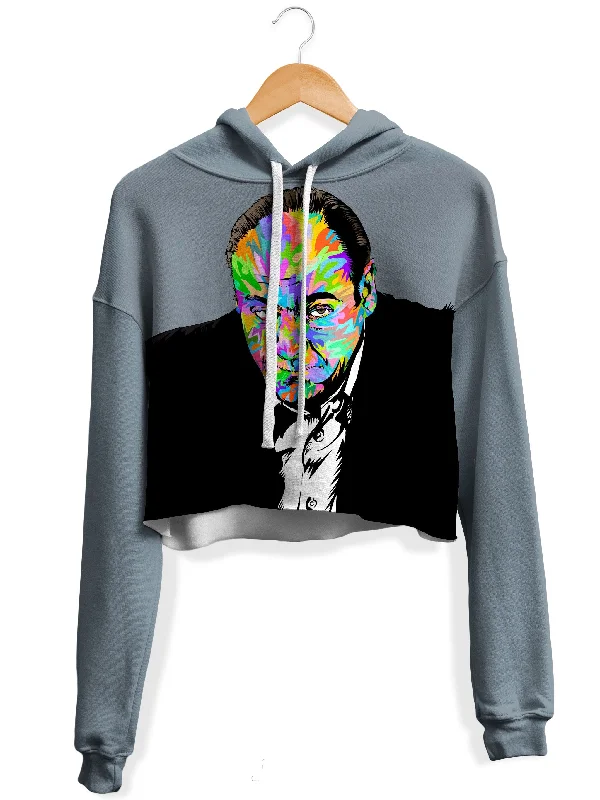 Women's crew - neck sweatshirt in a heather gray shade for a classic and versatile optionTony Fleece Crop Hoodie Women's crew - neck sweatshirt in a heather gray shade for a classic and versatile optionTony Fleece Crop Hoodie