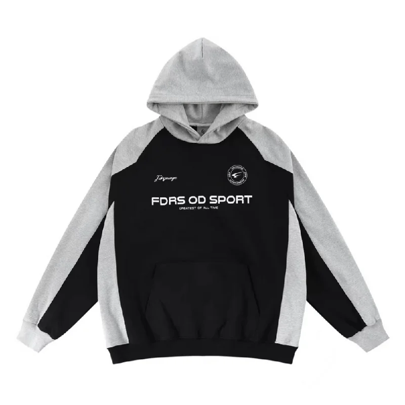 Women's pullover hoodie with a side slit for a modern and relaxed fitUrban Fashion Stitching Hoodie Women's pullover hoodie with a side slit for a modern and relaxed fitUrban Fashion Stitching Hoodie