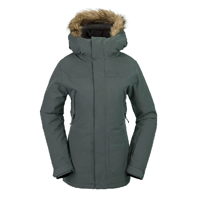 Women's waterproof rain jackets in bright yellow for high - visibility outdoor activitiesVolcom 2024 Womens Shadow Insulated Jacket - Eucalyptus Women's waterproof rain jackets in bright yellow for high - visibility outdoor activitiesVolcom 2024 Womens Shadow Insulated Jacket - Eucalyptus