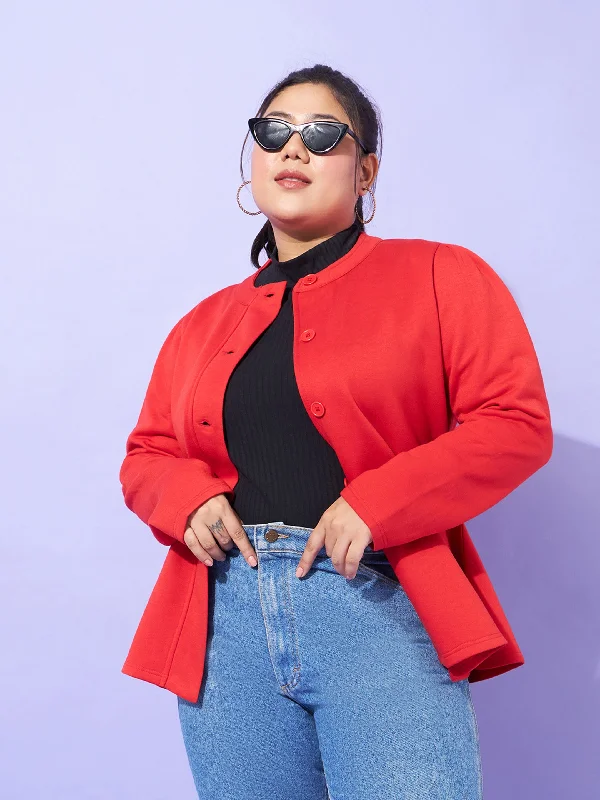 Women's trench coats with a removable belt for customizable stylingWomen Red Fleece Button Peplum Jacket Women's trench coats with a removable belt for customizable stylingWomen Red Fleece Button Peplum Jacket