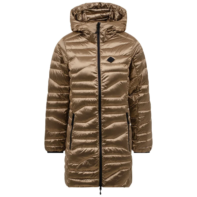 Women's shearling - lined suede jackets for ultimate warmth and luxuryWomens Cliff Light VX Airidiscent Down Parka Tiger Brown - AW22 Women's shearling - lined suede jackets for ultimate warmth and luxuryWomens Cliff Light VX Airidiscent Down Parka Tiger Brown - AW22