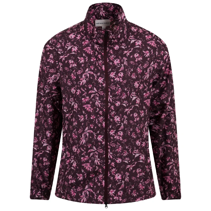 Women's cropped satin jackets in pastel shades for a glamorous evening outWomens Packable Wind Jacket Neon Flower Pink - SS23 Women's cropped satin jackets in pastel shades for a glamorous evening outWomens Packable Wind Jacket Neon Flower Pink - SS23