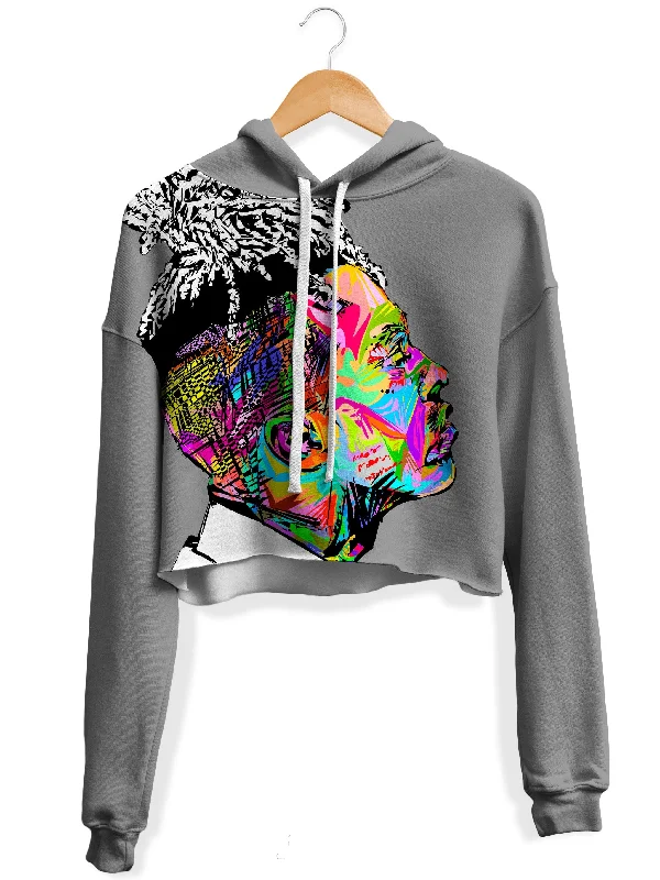 Women's color - block hoodie combining bold hues for a fashion - forward statementXXX Fleece Crop Hoodie Women's color - block hoodie combining bold hues for a fashion - forward statementXXX Fleece Crop Hoodie
