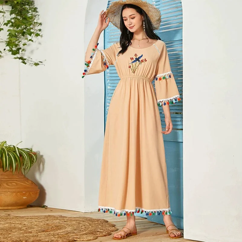 Ruffled Women Dress with Multiple Layers for a Playful and Girly Style Ruffled Women Dress with Multiple Layers for a Playful and Girly Style NiDELL Mxz-145 Foreign Trade Women's Clothing . Amazon Cross-Border round Neck Tassel Half Sleeve High Waist Long Casual Dress Ruffled Women Dress with Multiple Layers for a Playful and Girly Style Ruffled Women Dress with Multiple Layers for a Playful and Girly Style NiDELL Mxz-145 Foreign Trade Women's Clothing . Amazon Cross-Border round Neck Tassel Half Sleeve High Waist Long Casual Dress